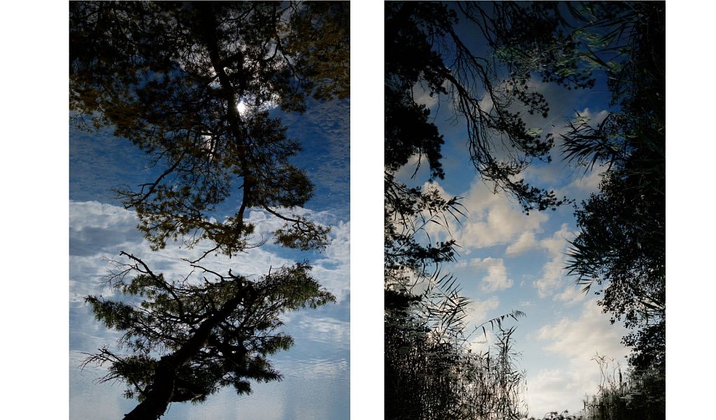 Li. C. Franke ECHO, 2017, Pigmentdruck auf Natur Baumwoll-Papier, 40x60 auf 50x70 cm, Ed. 10 + 2 A.P.   Re. C. Franke PFORTE, 2017, Pigmentdruck auf Natur Baumwoll-Papier, 40x60 auf 50x70 cm, Ed. 10 + 2 A.P.